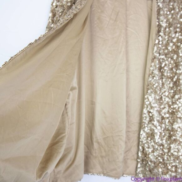 NEW Chico's gold Sequin long-sleeve Jacket blazer,‎ 0 (S/4) - Picture 12 of 16